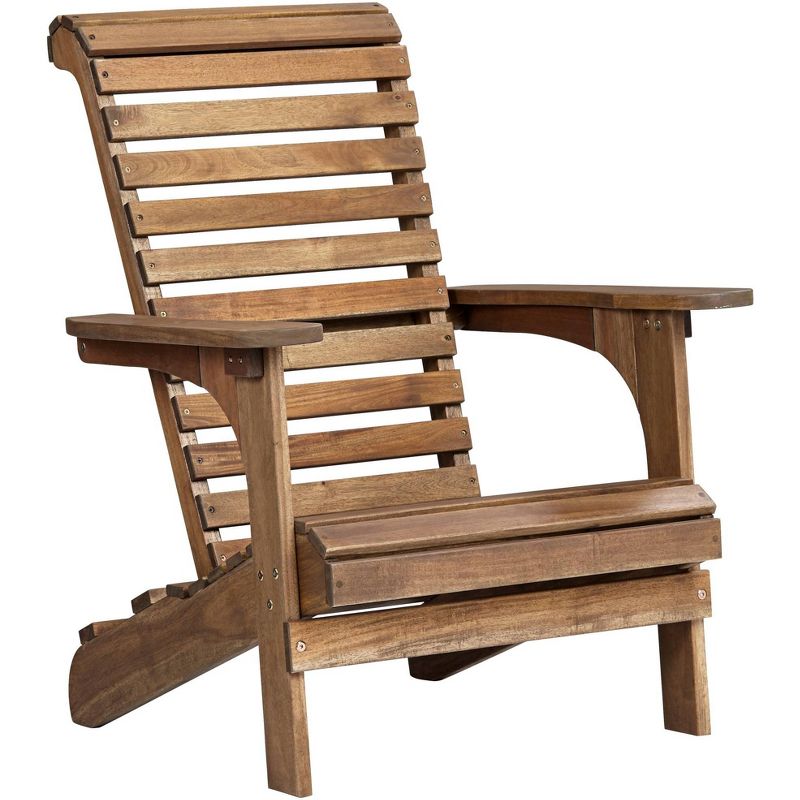 Teal Island Designs Kenneth Acacia Natural Wood Adirondack Chair
