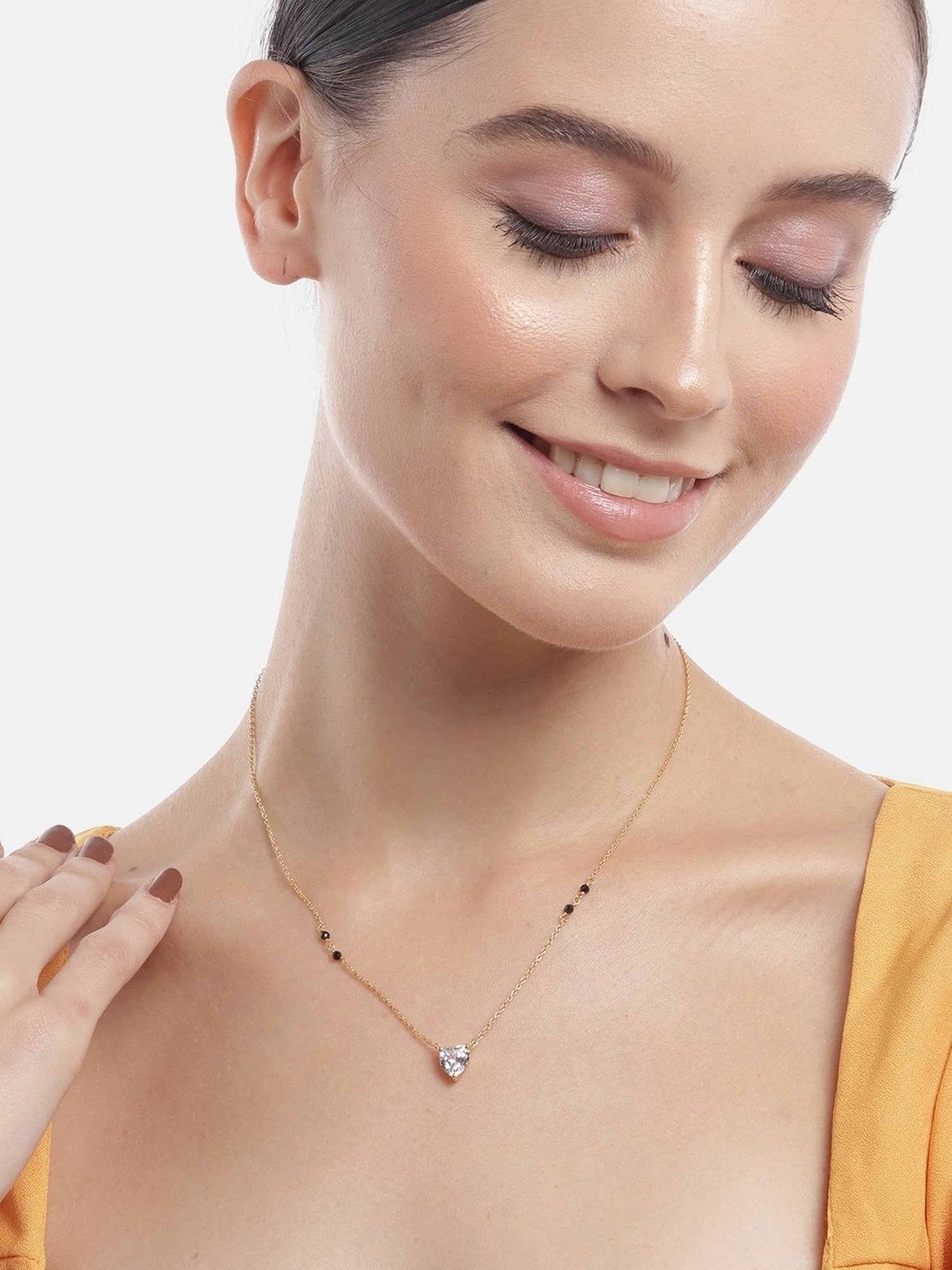 Zavya 92.5 Sterling Silver Golden Bond Mangalsutra for Women