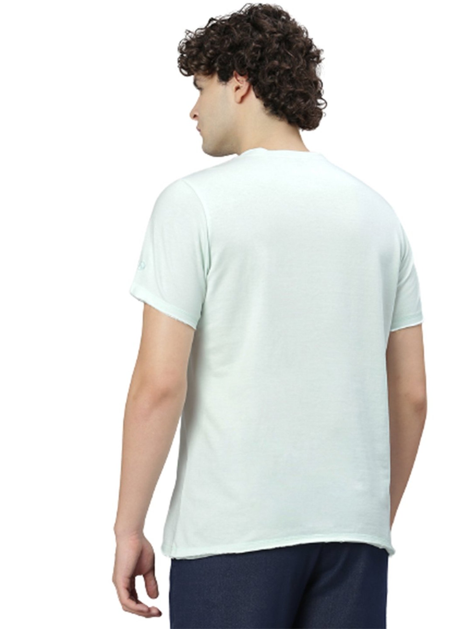Slowave Light Green Regular Fit T-Shirt