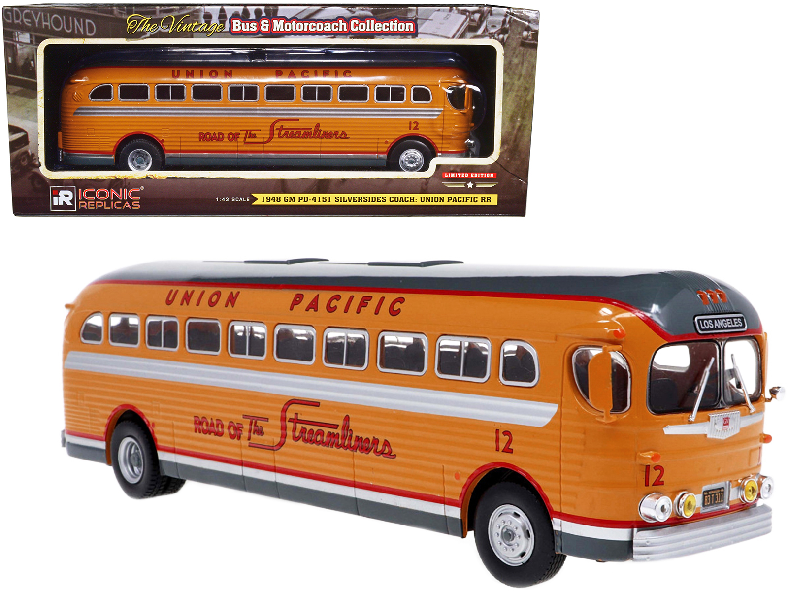 MCI Classic City Bus Plain White "Vintage Bus & Motorcoach Collection" 1/87 Diecast Model by Iconic Replicas
