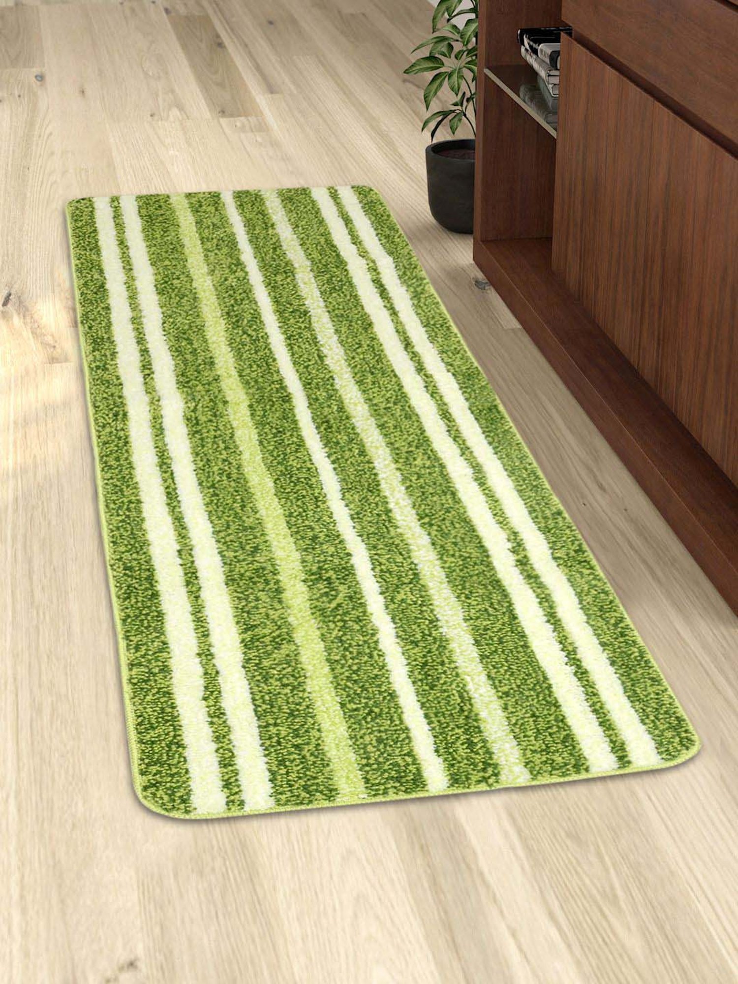 Saral Home Green Multipurpose Runner - Set of 1