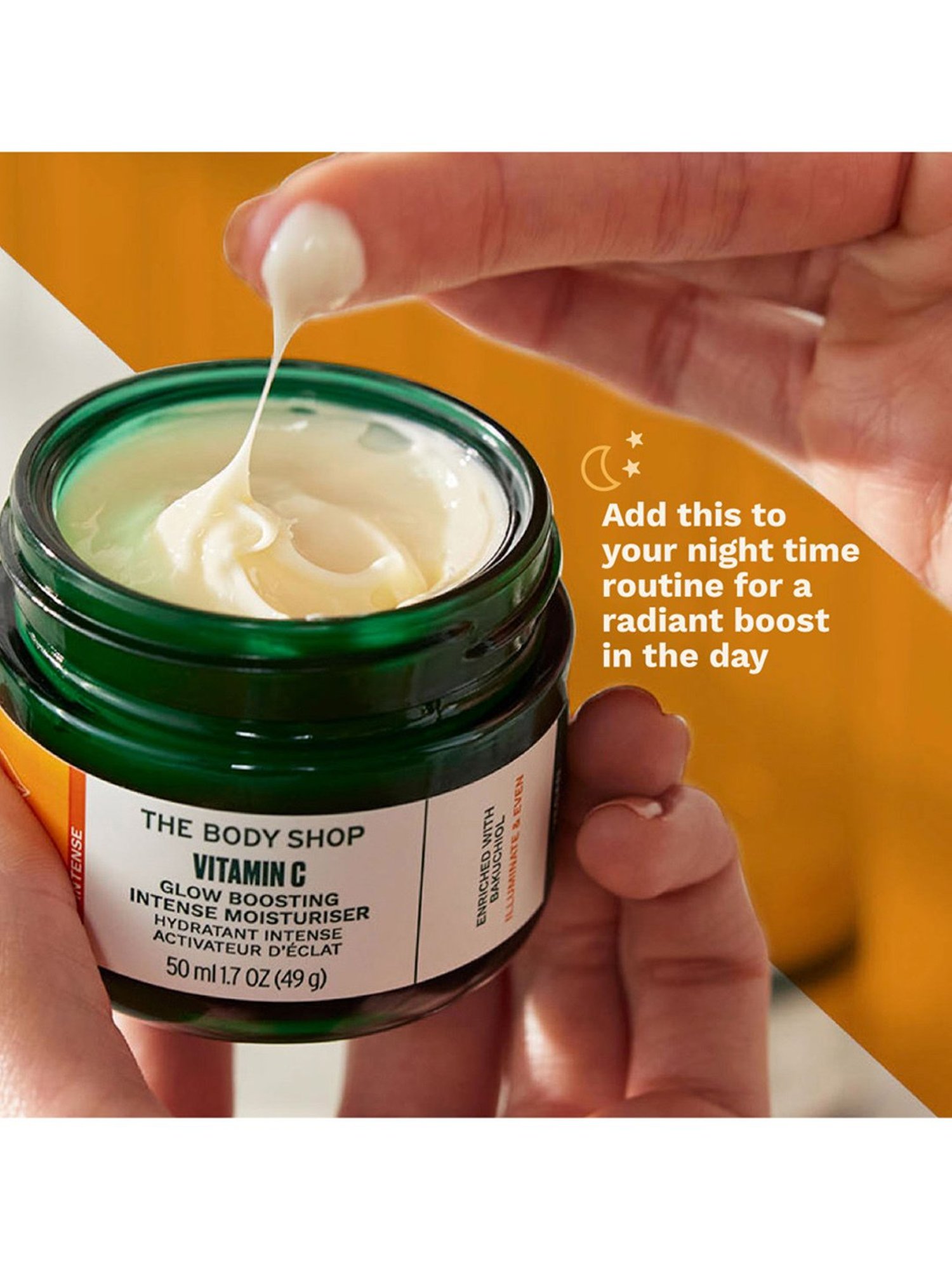 The Body Shop Vitamin C Hydration Vegan Glow Boosting Moisturizer Gel for Even Skin Tone - 50 ml