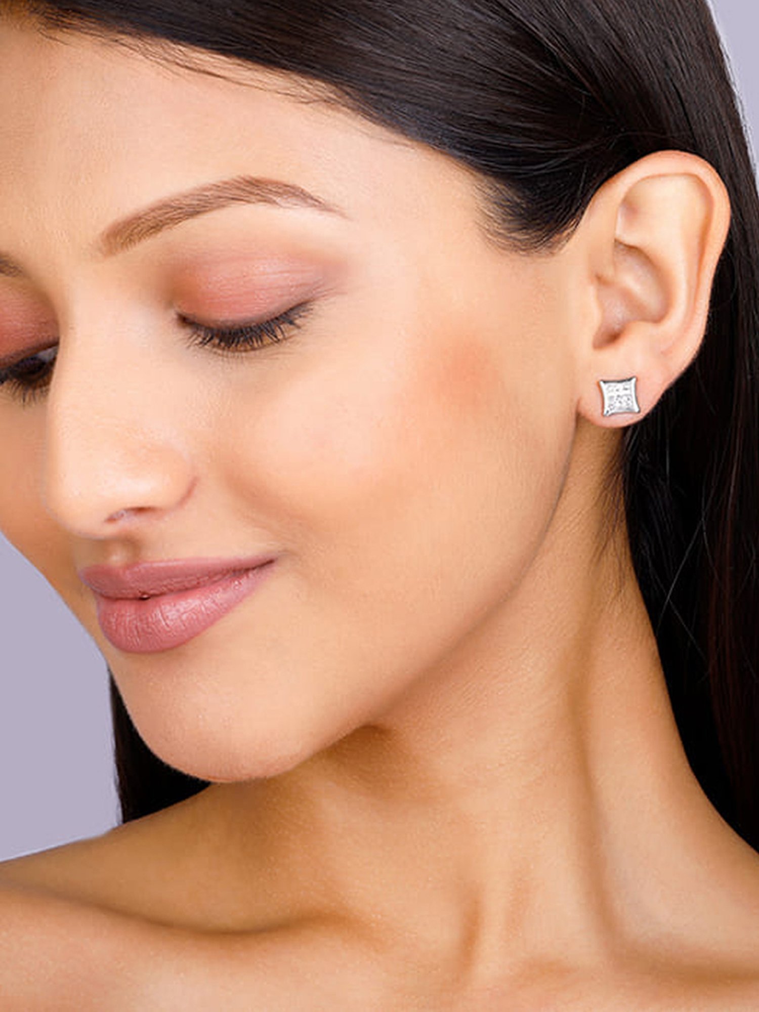 GIVA 925 Silver Glistening Stud Earrings for Women & Girls