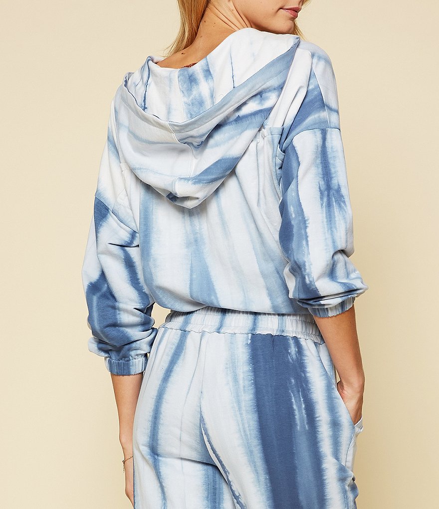 Skies Are Blue Tie Dye Coordinating Long Sleeve Hoodie