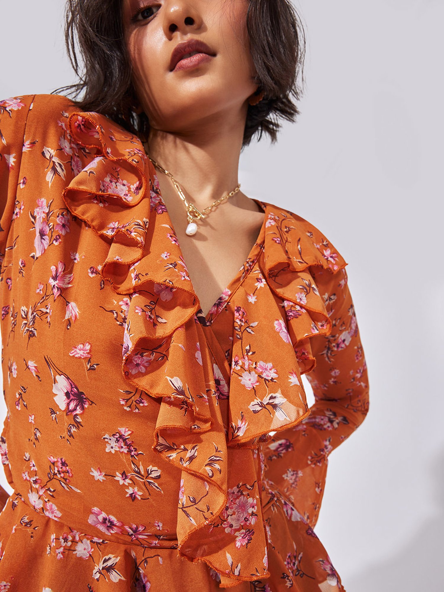 The Label Life Rust Floral Top