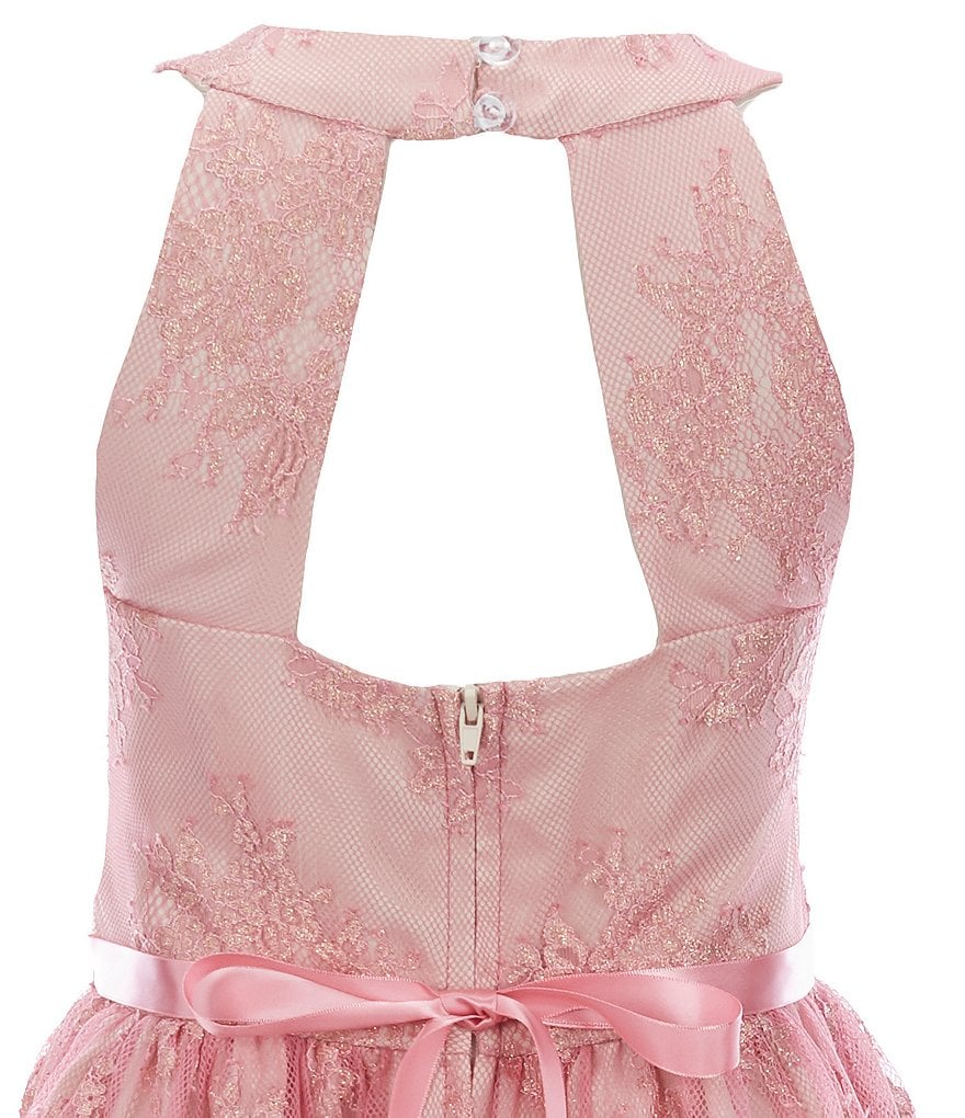 Bonnie Jean Big Girls 7-16 Sequin/Ombre Handkerchief-Hem Dress