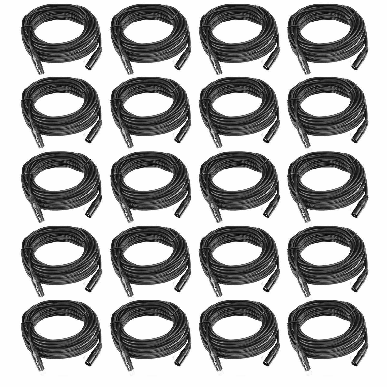 (20) American DJ 25FT 3-Pin High Quality DMX Cables