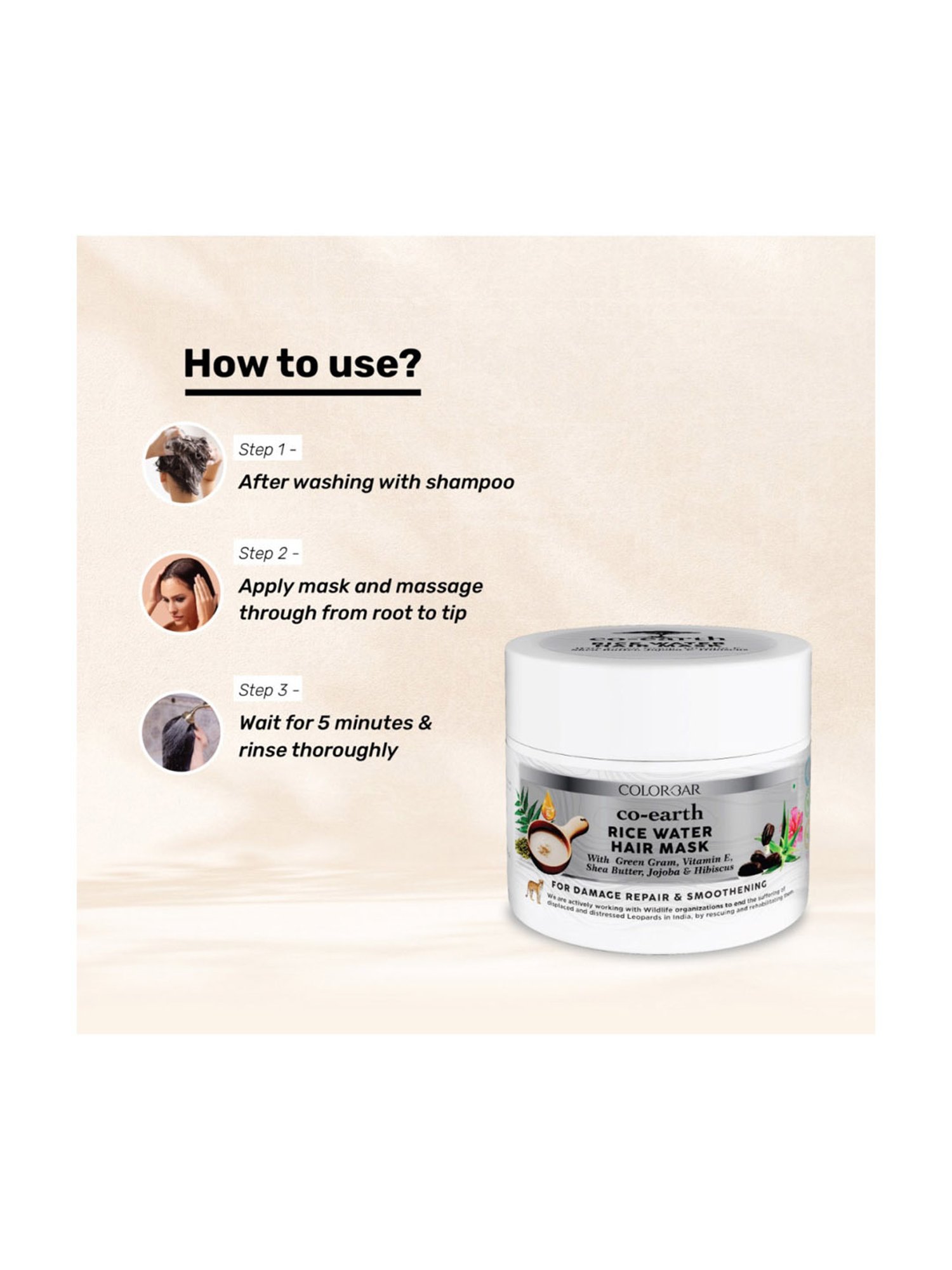 Colorbar Co-earth Rice Water Hair Mask - 200 gm