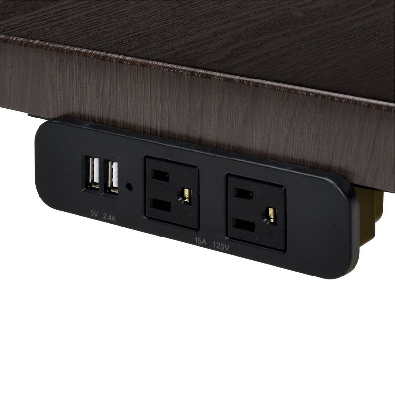 Melrose Multipurpose Bar Dining Table Set Espresso/Gold - Picket House Furnishings