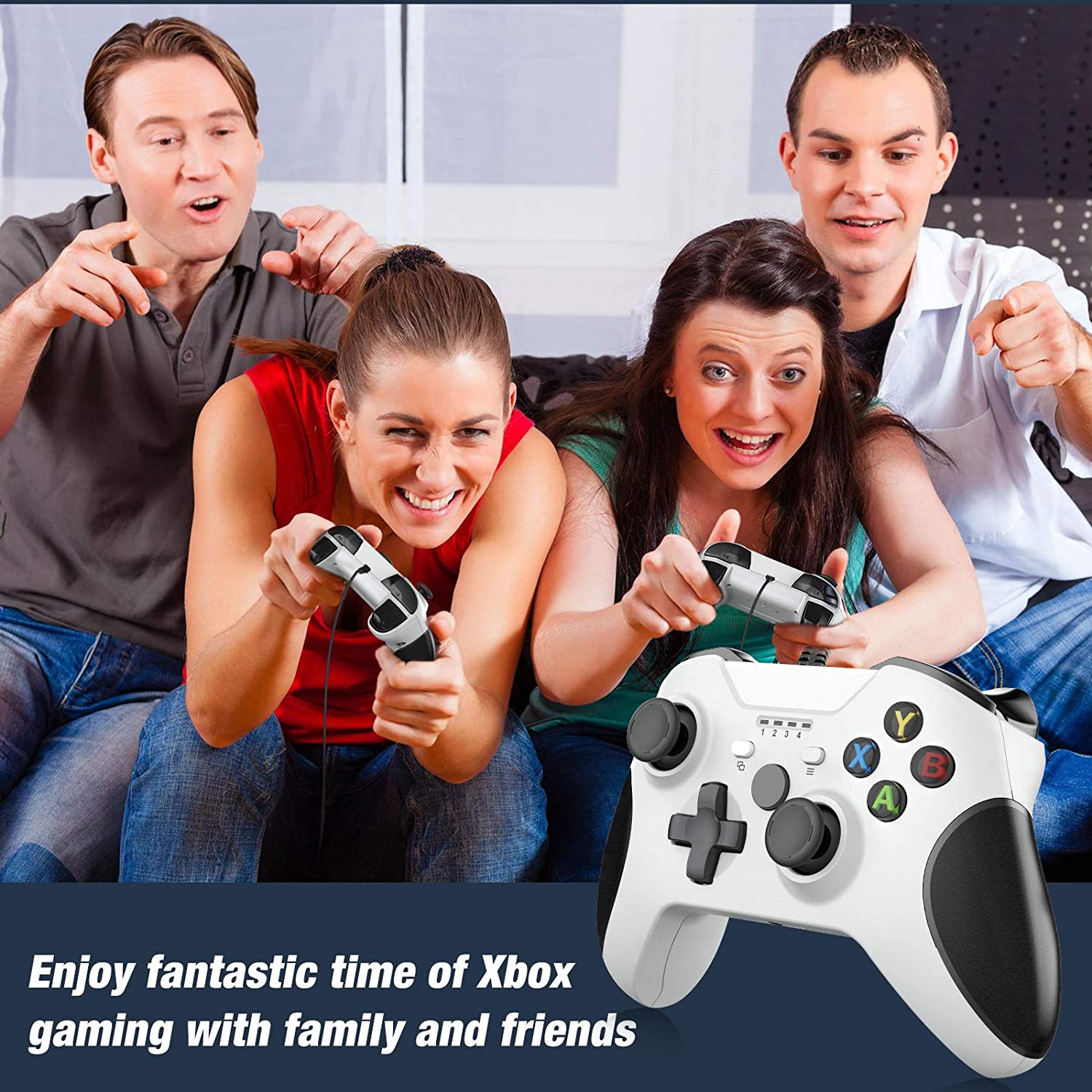 Xbox One Controller,Wired Xbox Controller with Headphone Jack for Xbox Series S Xbox Series X Xbox One/S/X and Microsoft PC Windows 7. 10