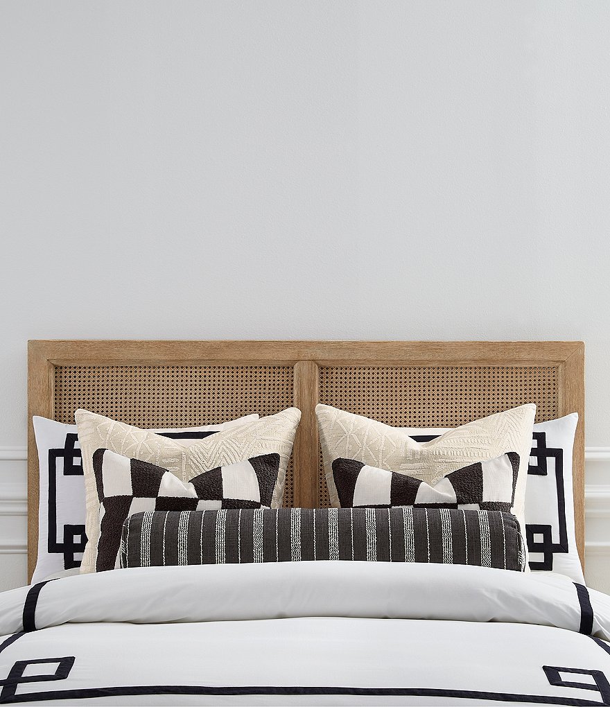 Villa by Noble Excellence Around the Block Embroidered Square Pillow