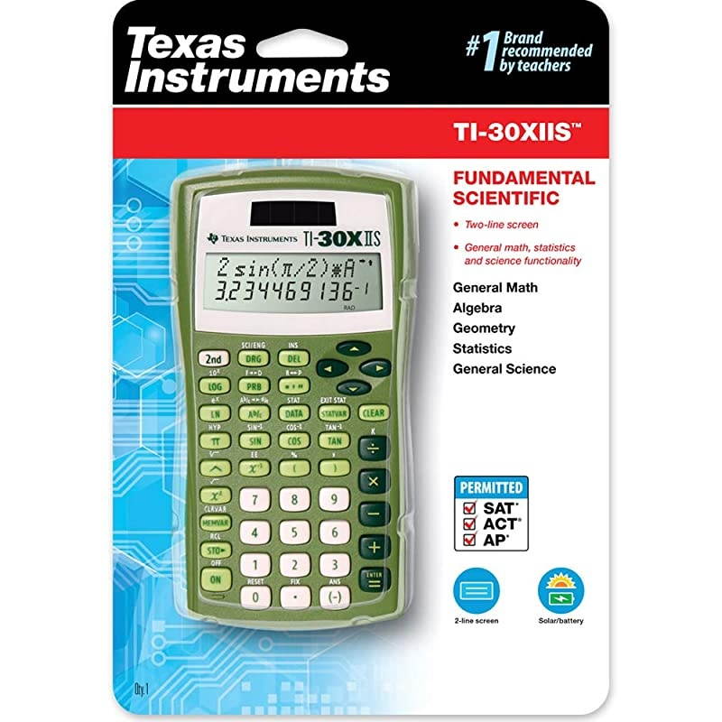 TI30X IIS 2Line Scientific Calculator Lime Green