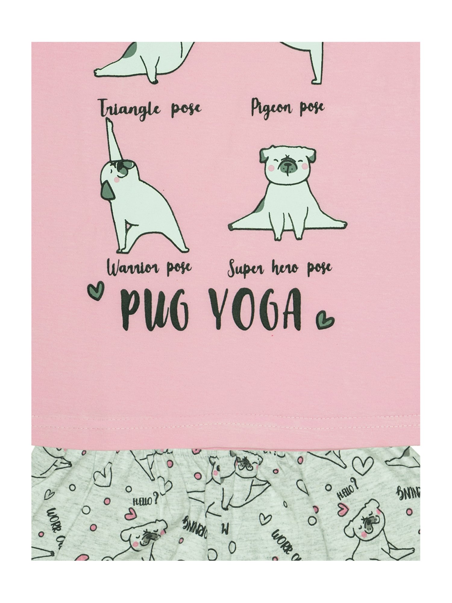 Todd N Teen Kids Pink Cotton Printed T-Shirt & Pants Set