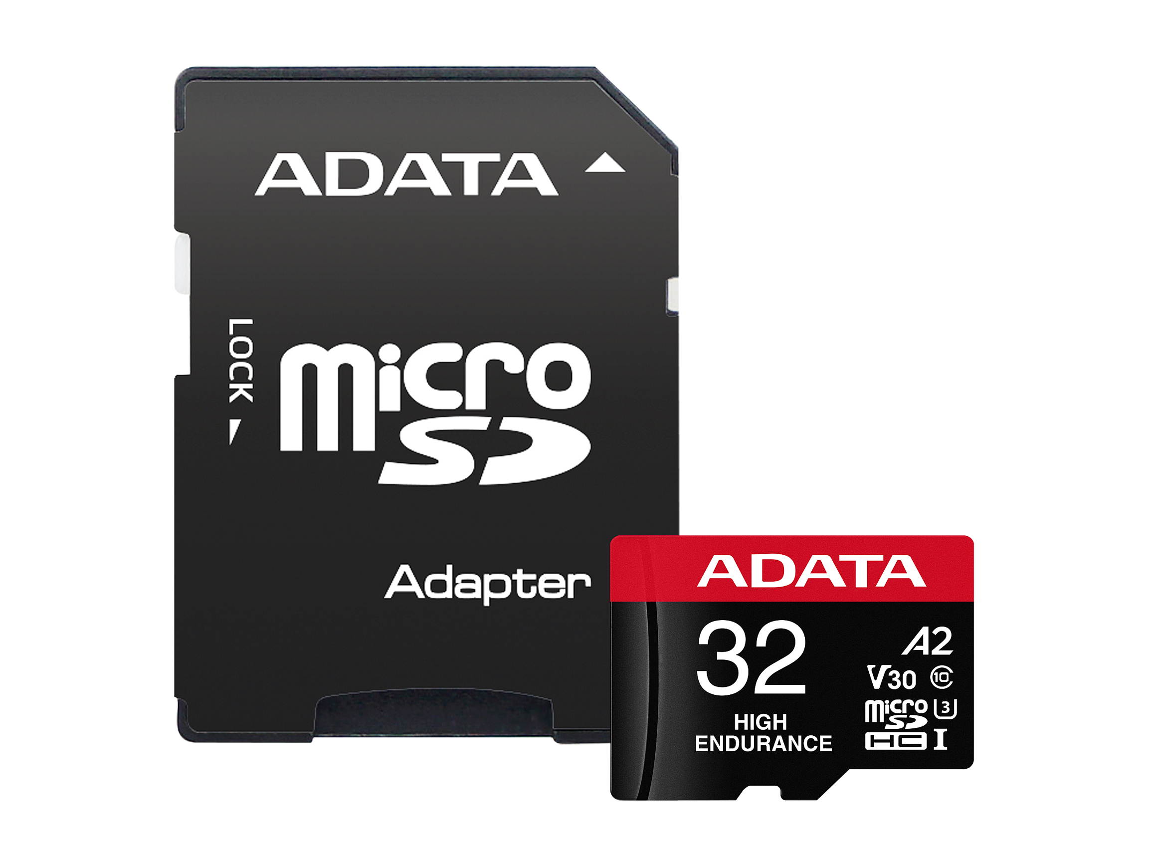 ADATA 64GB High Endurance microSDXC UHS-I U3 / Class 10 V30 A2 Memory Card with SD Adapter, Speed Up to 100MB/s (AUSDX64GUI3V30SHA2-RA1)