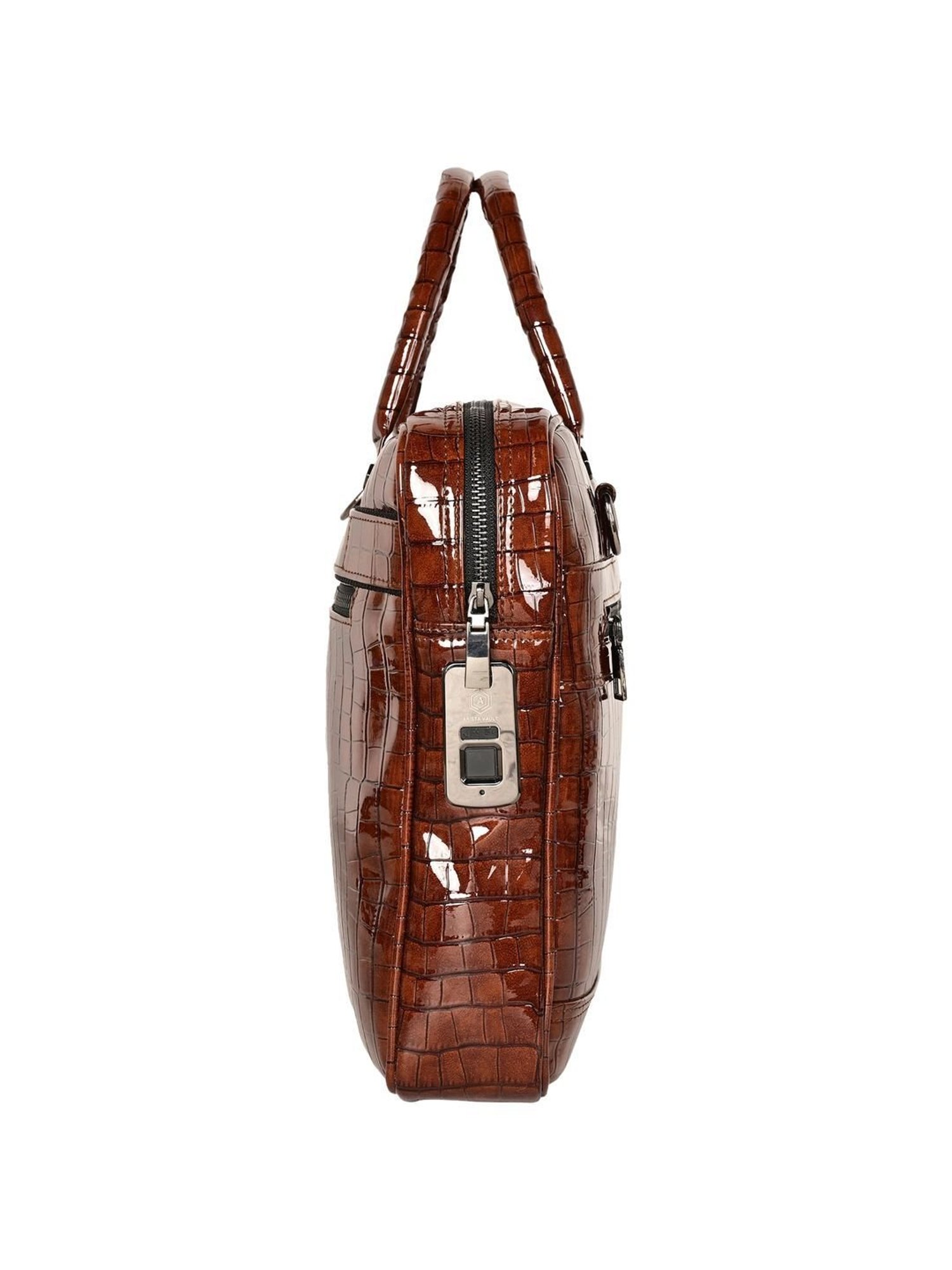 Arista Vault Brown PU Medium Laptop Messenger Bag