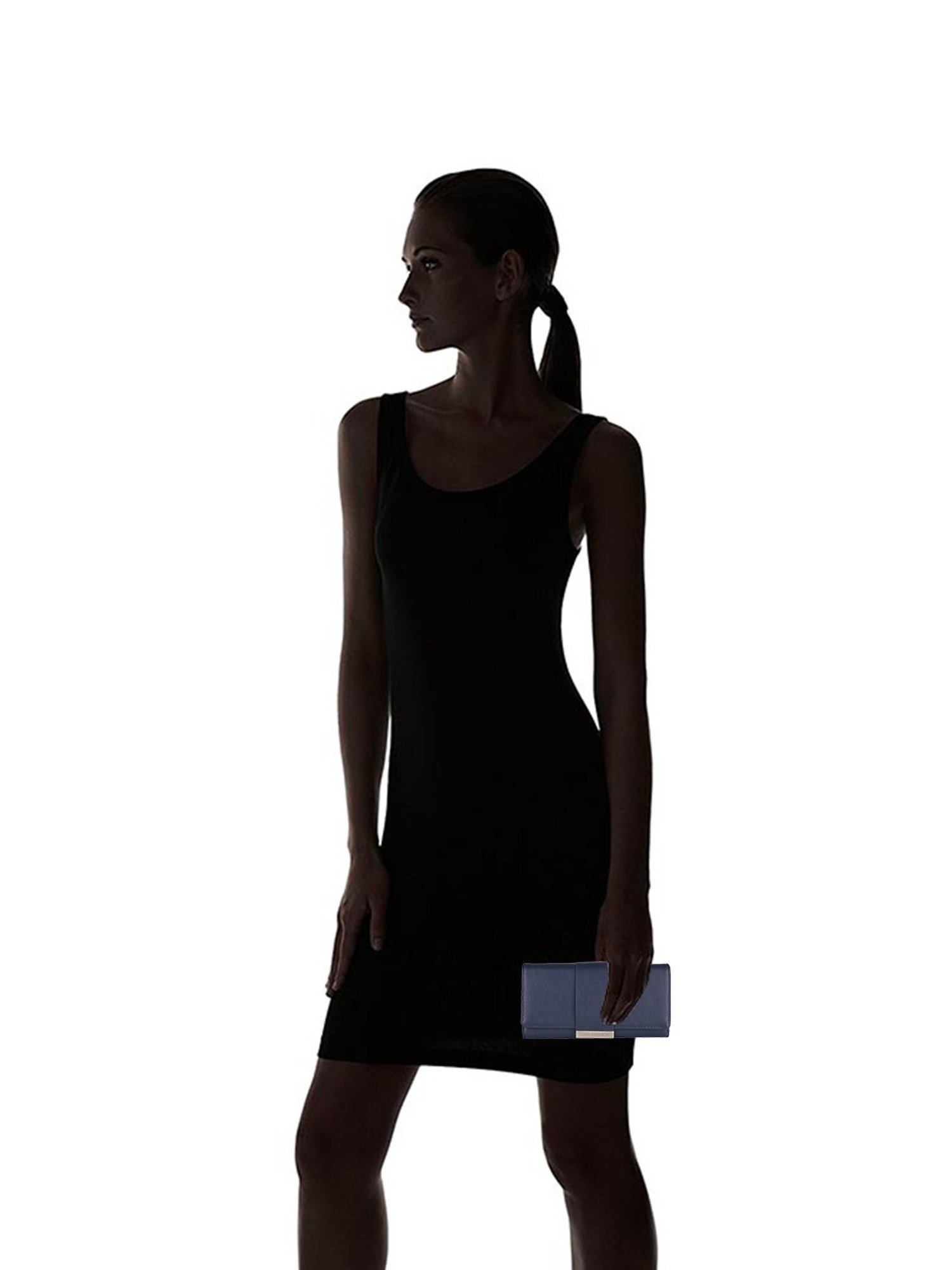 Lino Perros Core Blue Textured  Tri-Fold Wallet for Women