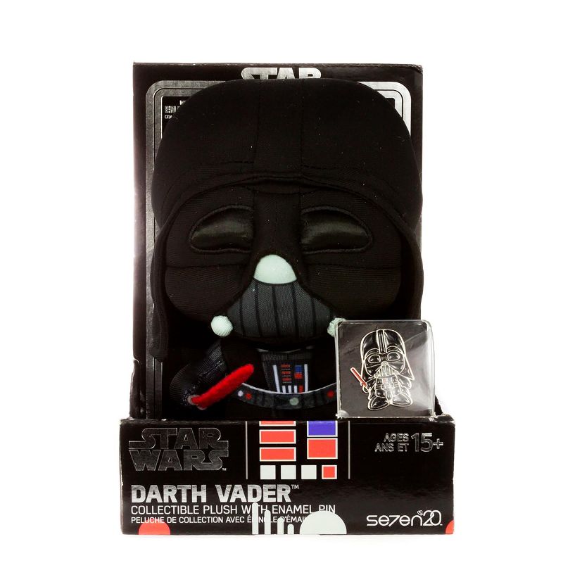 Seven20 Star Wars Darth Vader Stylized 7 Inch Plush With Enamel Pin
