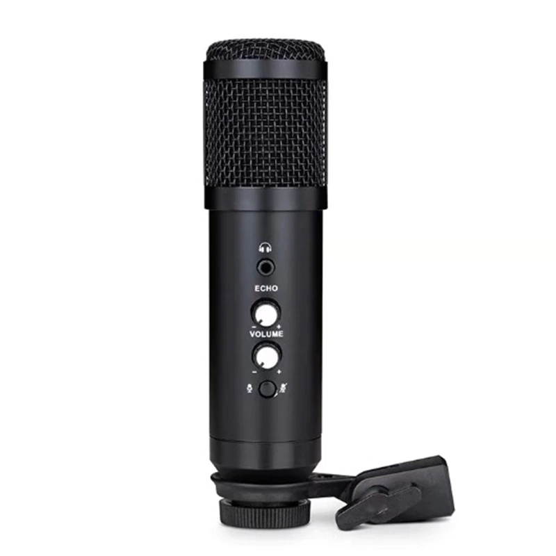 Professional USB Microphone BM800 Condenser Microphone With Ear Return Monitor Microphone Mute Reverb Computer Microphone MIC fo