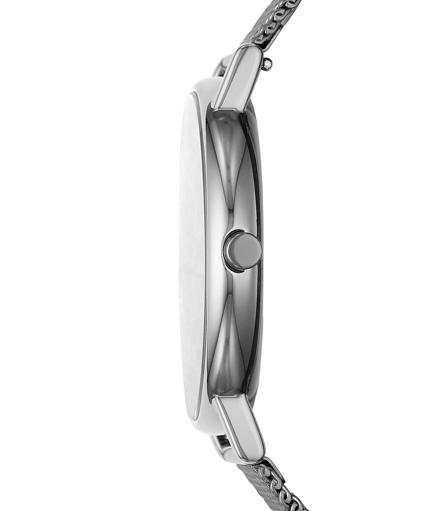 Skagen Signatur Three-Hand Gray Steel-Mesh Watch