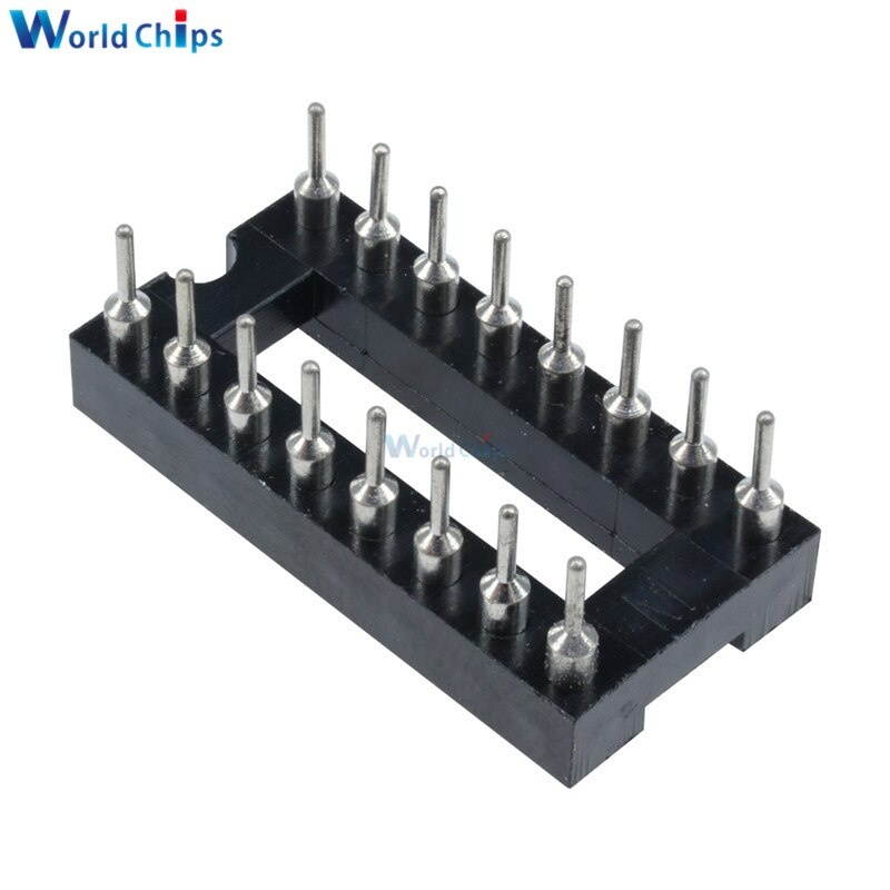 10PCS 16Pin DIP SIP Round IC Sockets Adaptor Solder Type Gold Plated Machined