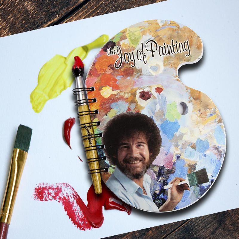 Surreal Entertainment Bob Ross "The Joy of Painting" Paint Palette Journal & Brush Pen