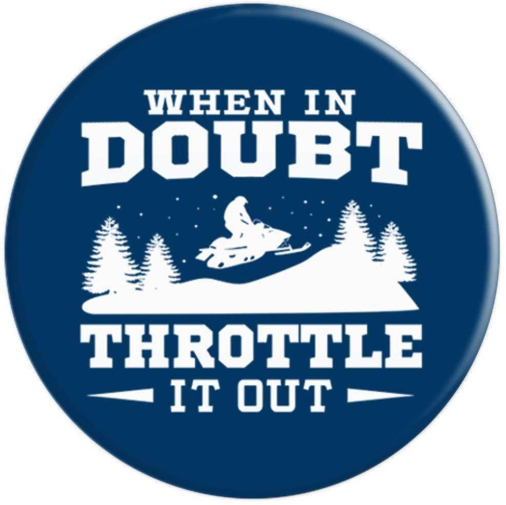 When In Doubt Throttle It Out - Snowmobile - Blue