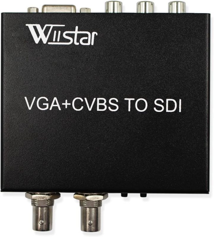 VGA+CVBS to SDI Converter Support 2 SDI outputsfor PC Laptops Projectors HDTV Computers