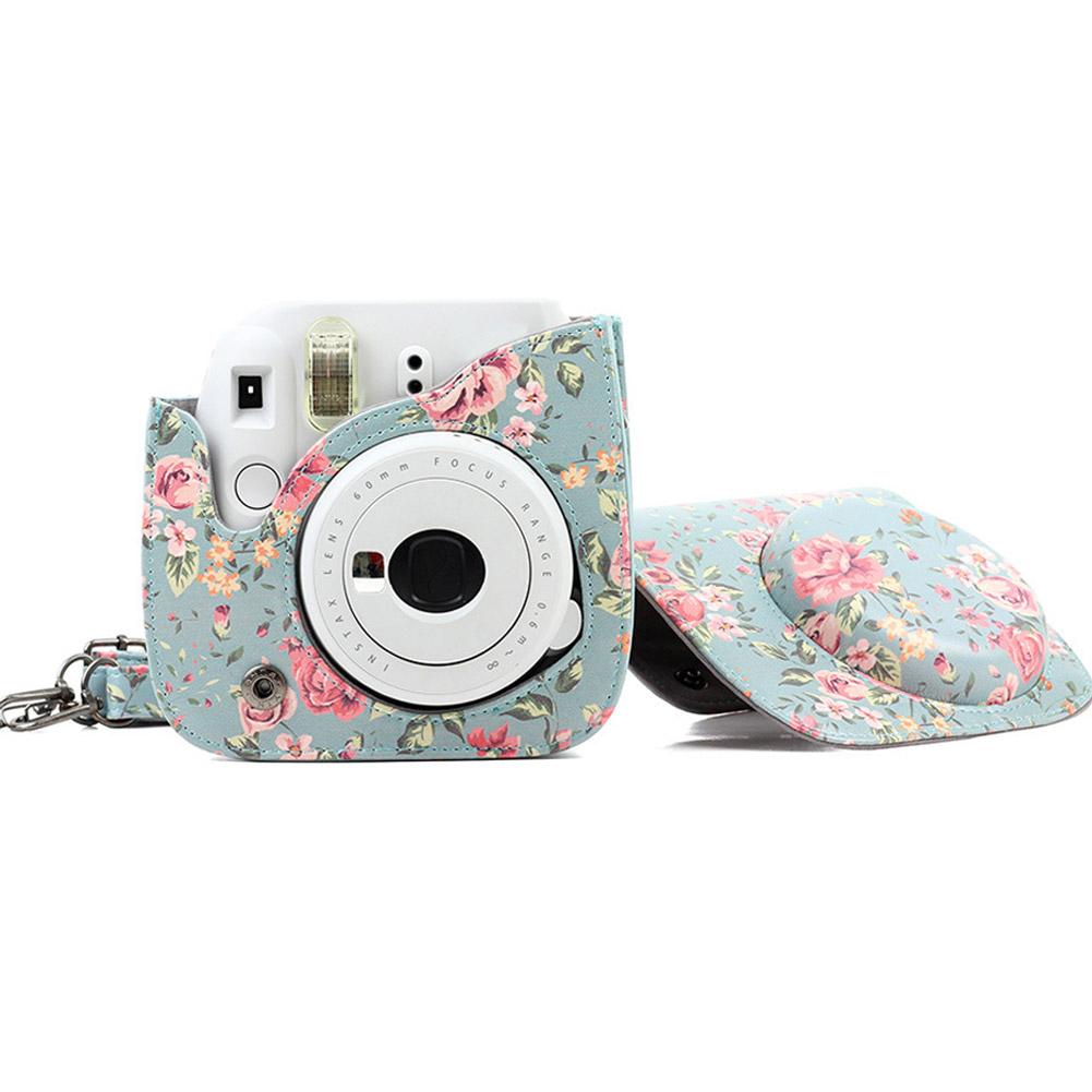 Blue Rose Protective Camera Case Bag Compatible for Fujifilm Instax Mini 8+/ 8/9 Instant Camera Bag with Adjustable Strap