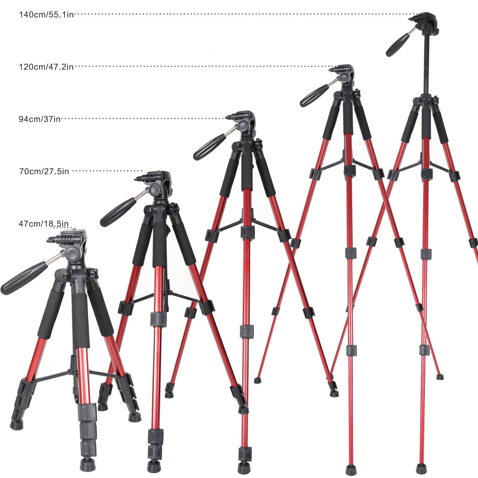 Zomei Q111 Professional Heavy Duty Aluminium Tripod&Pan Head 55inch Panoramic Camera Tripod Lightweight with 1/4 Quick Release Plate for Digital SLR Canon Nikon Sony Samsung etc