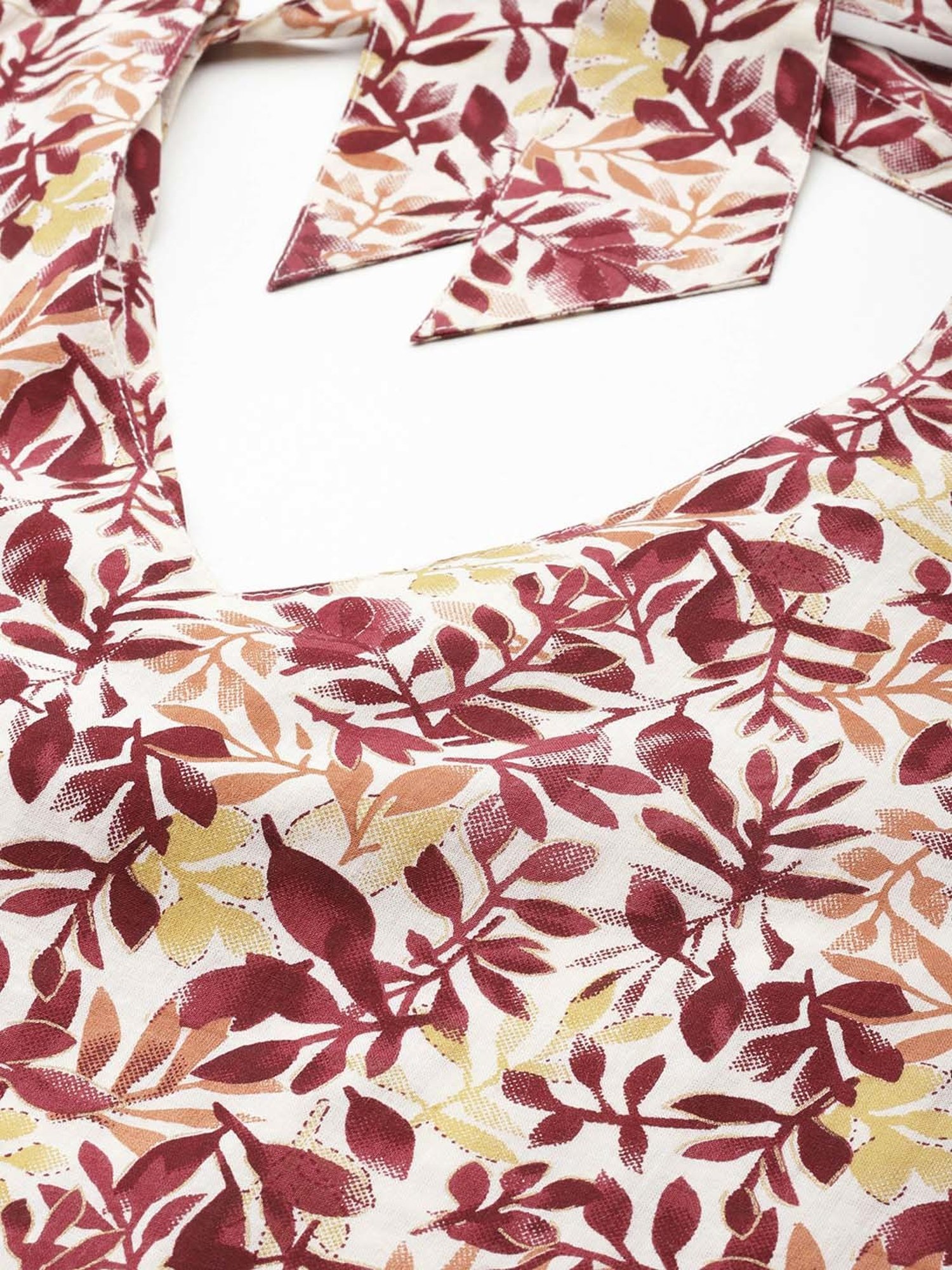 Saffron Threads Black Cotton Floral Print Ethnic Dress