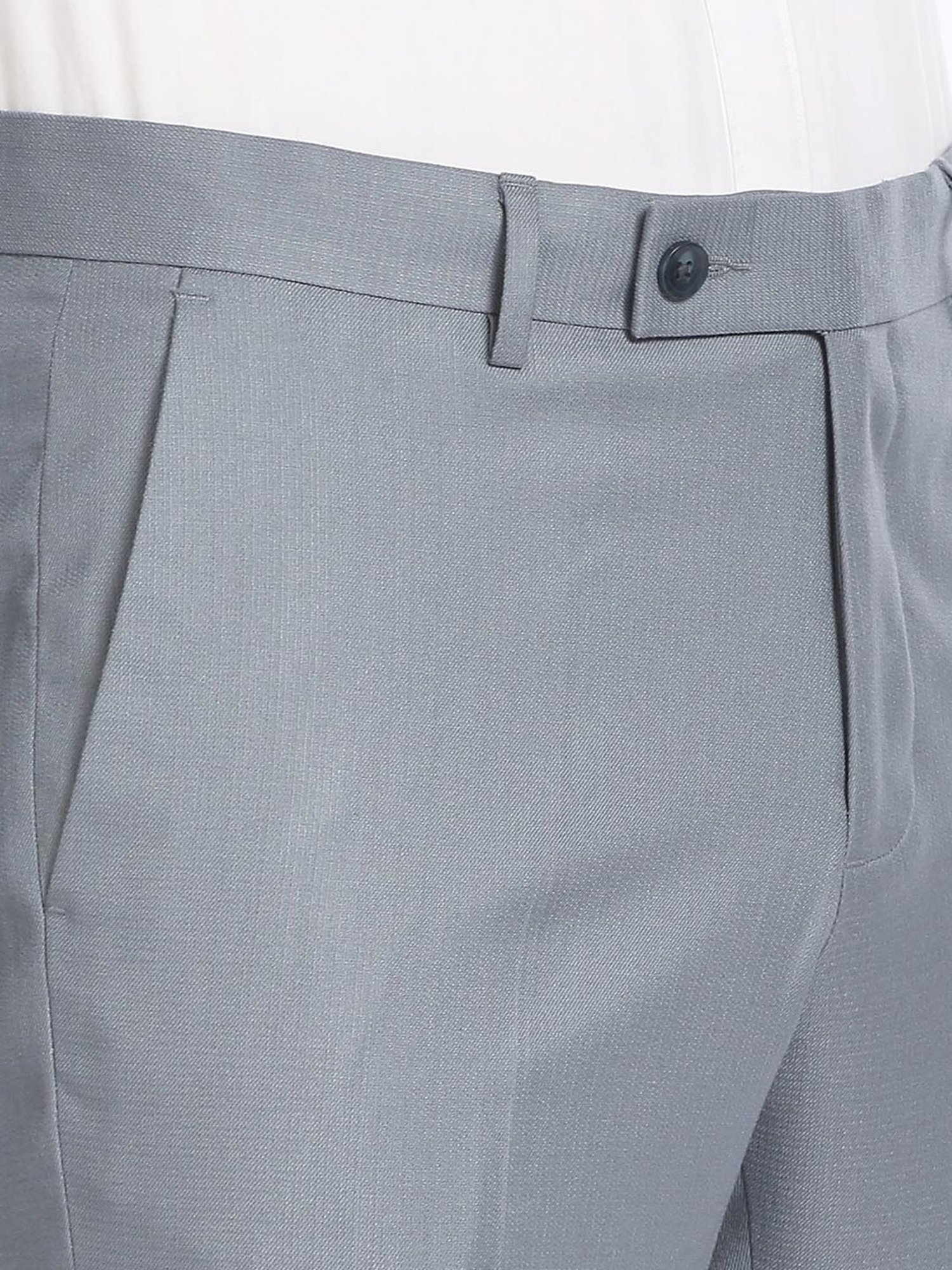 Arrow Light Blue Regular Fit Trousers