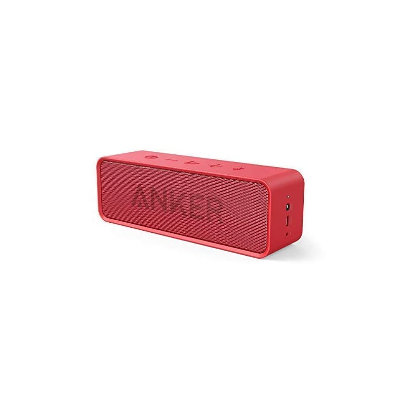 Soundcore 24Hour Playtime Bluetooth Speaker with 10W Limited Output Stereo Sound Rich Bass 66 ft Bluetooth Range Builtin Mic Portable Wireless Speaker for iPhone Samsung and More Red