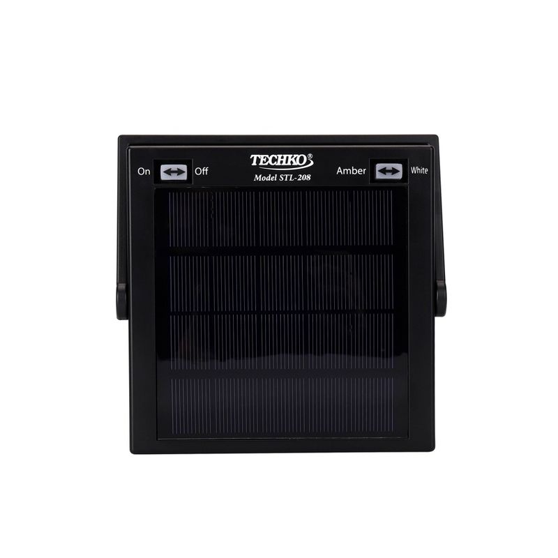 7.87" Solar Portable Outdoor Lantern Amber/White - Techko Maid