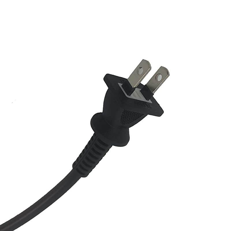 1FT03M AC Power 2 Prong Extension Cord Cable  US Black Short Power Extension Cord Male to Female for NEMA 115P to NEMA 115R 1Pack