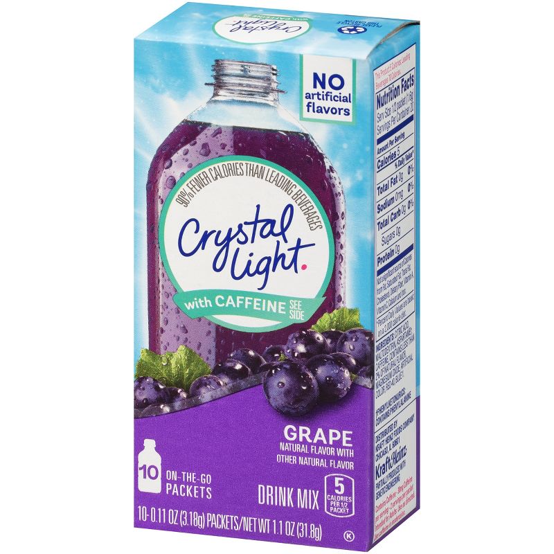 Crystal Light On the Go Grape Energy Drink Mix - 10pk/0.11oz Stix