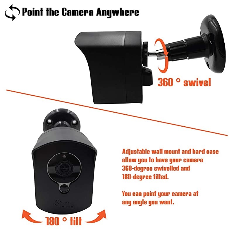 Mounting Kit for Wyze Cam (1 pcs Black) - Outdoor Case for Wyze Camera & v2 1080p Full HD w/Screw Mounts - Wyze Waterproof Cover with Wall Mount Bracket - Solid Housing for Wyze Cams by