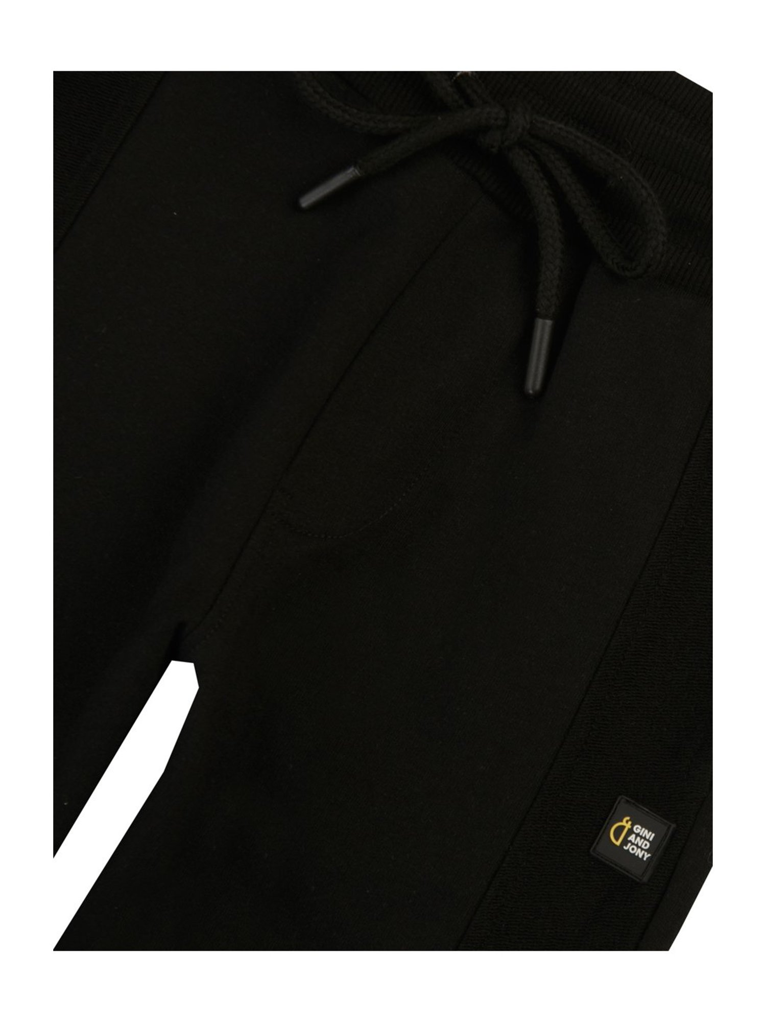 Gini & Jony Boys Black Printed Trackpants