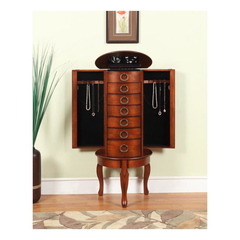 Harper Jewelry Armoire Burnished Oak - Powell Company