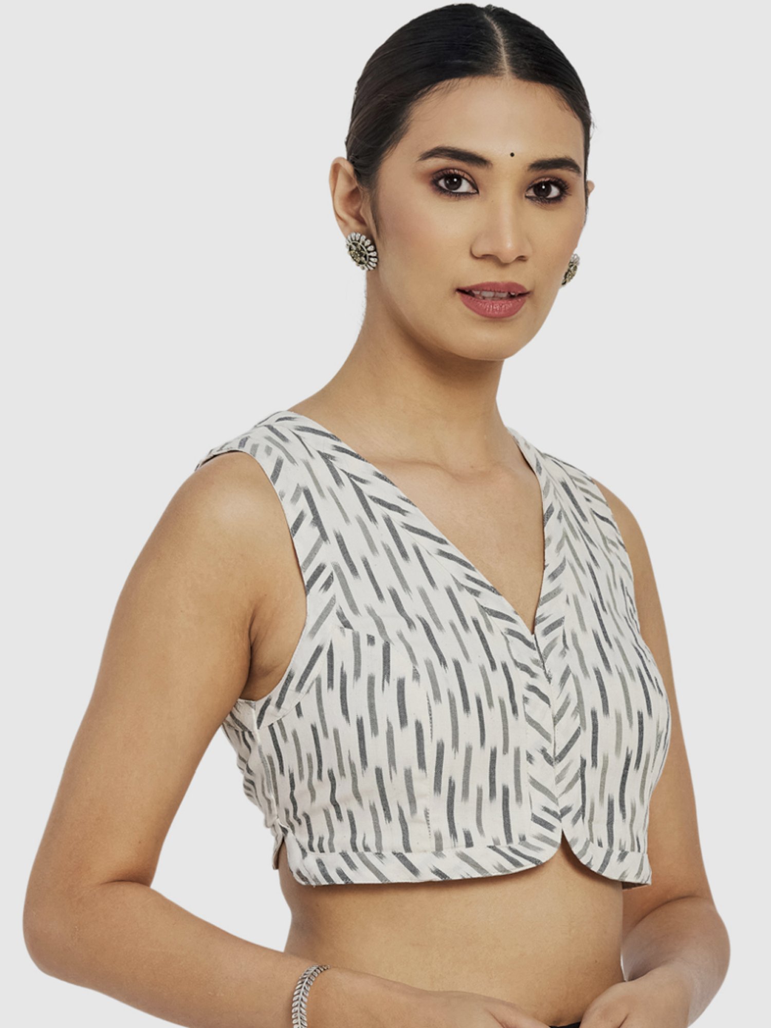 Salwar Studio Red Textured Blouse