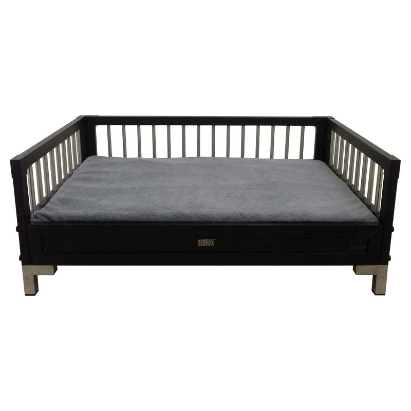 ECOFLEX Raised Dog Bed with Memory Foam Cushion - Espresso-  Large