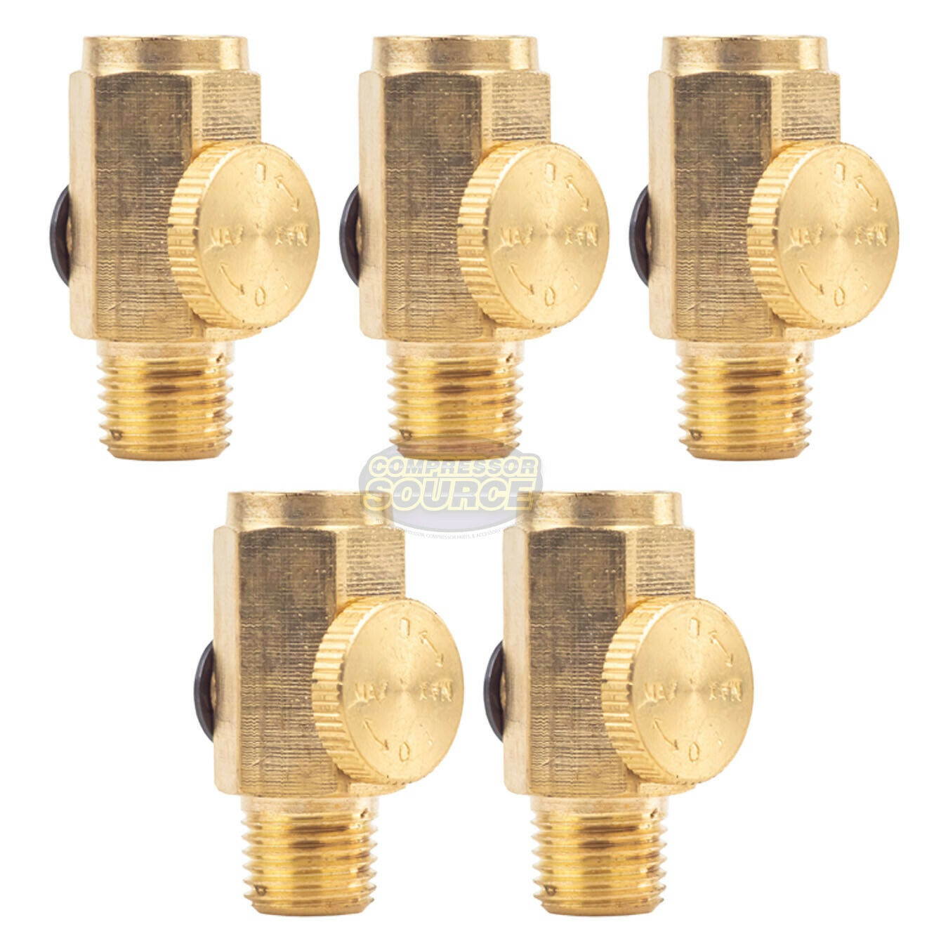 5PC 1/4 NPT Inline Regulator Solid Brass Compressed Air Pressure Valve Tool Mini