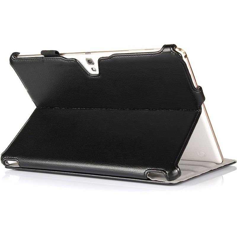 Amzer Carrying Case (Portfolio) for 10.5" Tablet - Black - Scratch Resistant - Vegan Leather, MicroFiber - Textured - Hand Strap