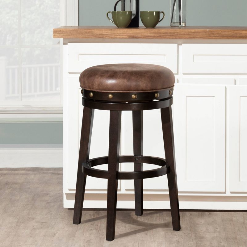Benard Backless Barstool Deep Smoke Brown - Hillsdale Furniture