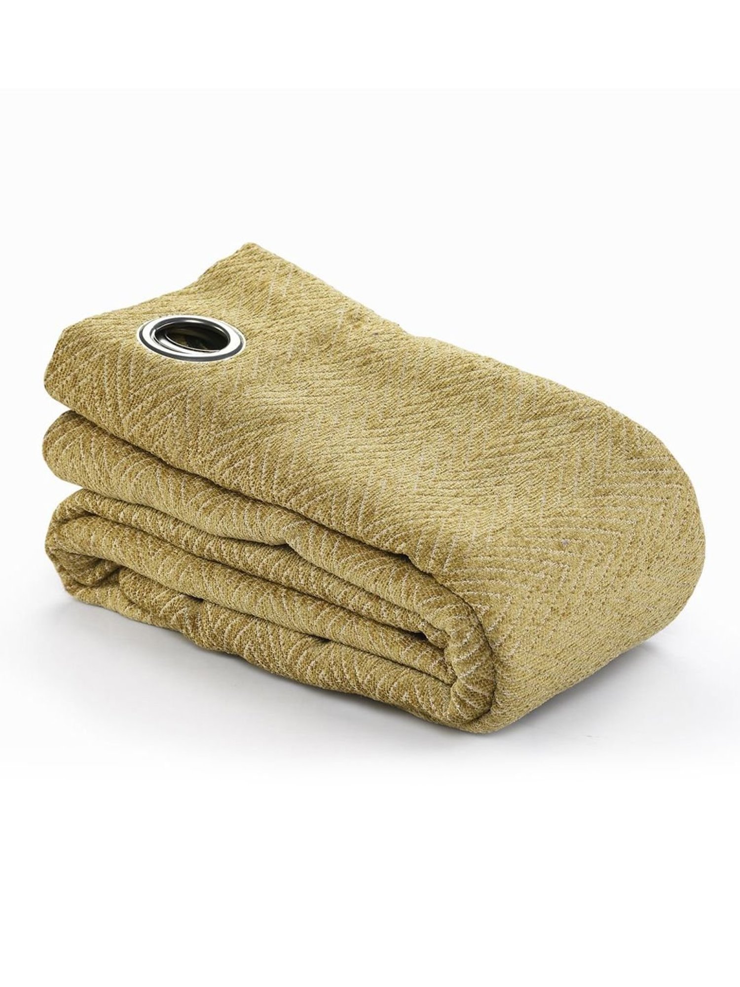 Saral Home Gold Chenille Grommet Long Door Curtains Set of - 2