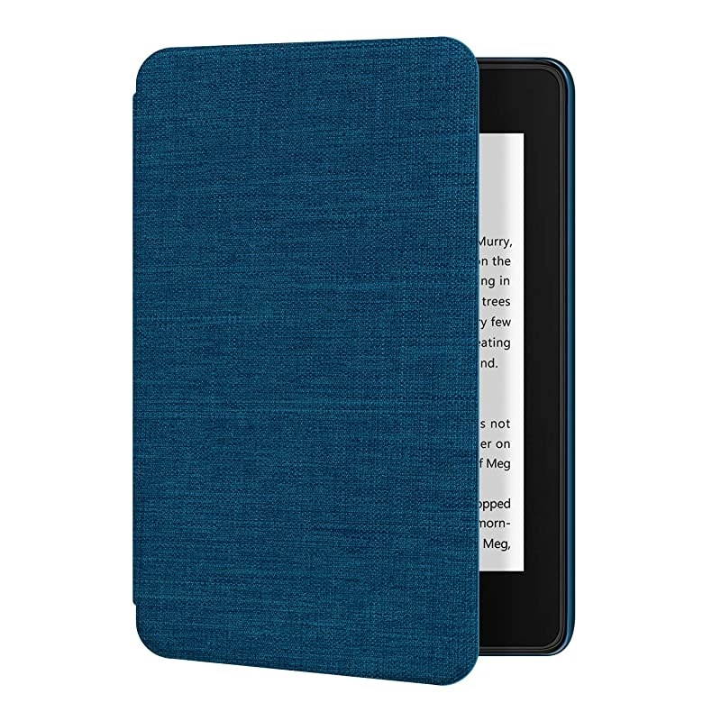 Fabric Case for Waterproof Kindle Paperwhite 10th Gen 2018 - Thinnest&Lightest Smart Cover with Auto Wake/Sleep - Support Back Cover adsorption(not fit New Kindle 10th 2019),K10 A-Blue
