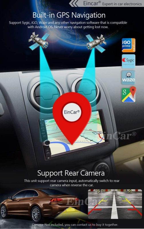 Android 10.0 7 Inch Double Din Car Stereo Touch Screen 2 Din in Dash Head Unit Video Player Car Multimedia Player Bluetooth FM/AM RDS Radio Receiver GPS Navigation with Rear Camera&Remote Control