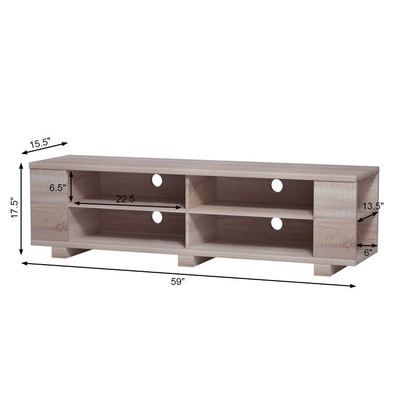 Costway TV Stand Entertainment Media Center Console For TV's up to 60'' w/Storage Shelves