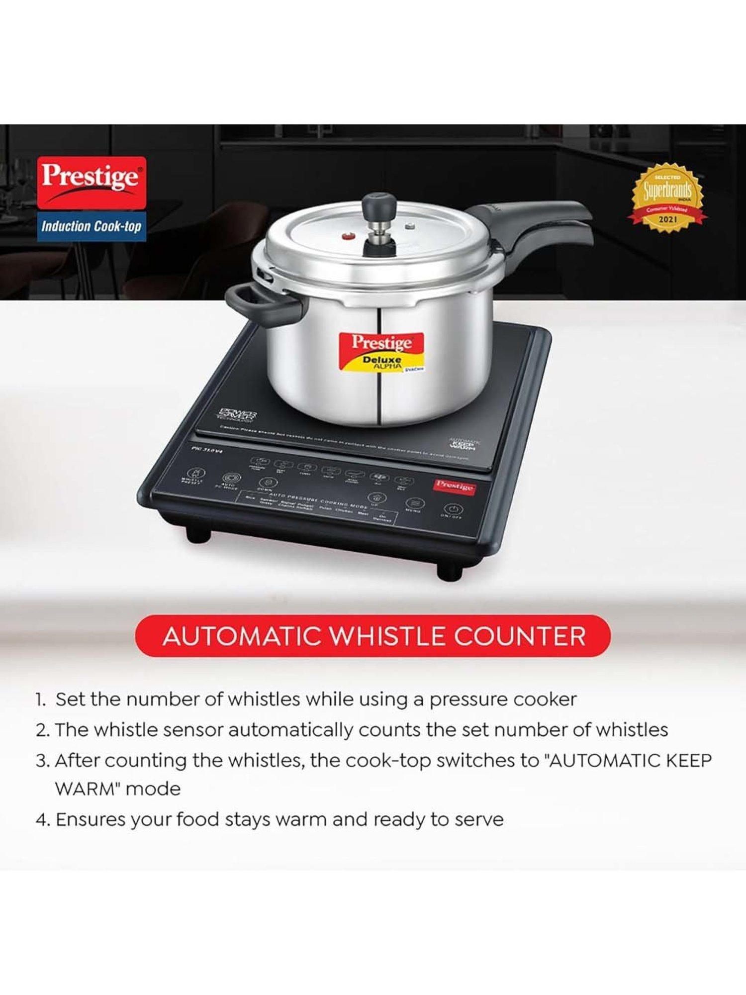 Pigeon Blackline Smart Black Glass Manual Gas Stove (2 Burners)