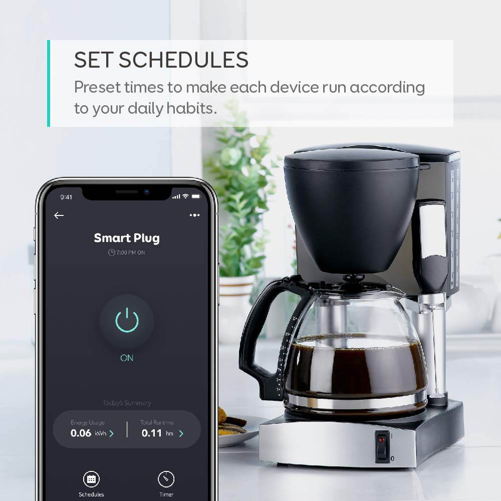 eufy WiFi Smart Plug by Anker, Works With Amazon Alexa and the Google Assistant, White, Set Schedules, Countdown Timer, Control Remotely, Away Mode