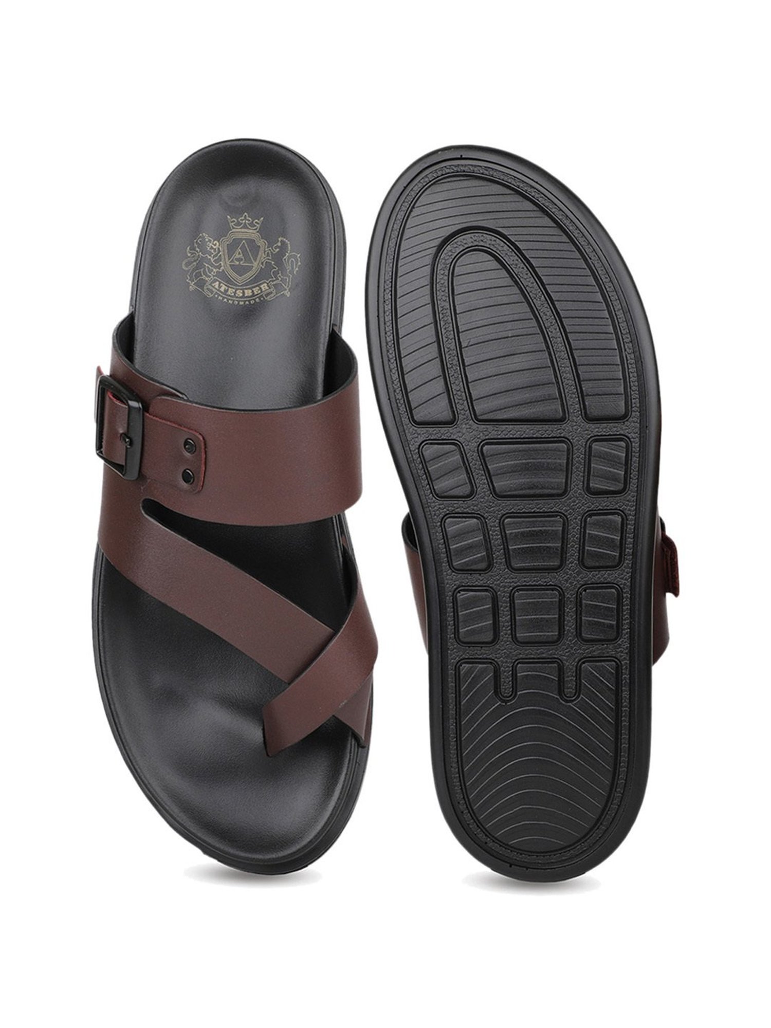 Atesber by Inc.5 Men's Maroon Toe Ring Sandals